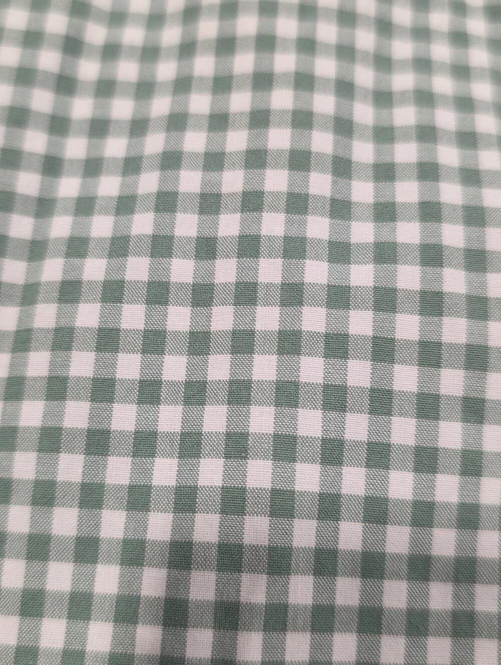 (M) Men's J. Crew Casual Button-Down Shirt Checkered Green Cotton Slim Medium